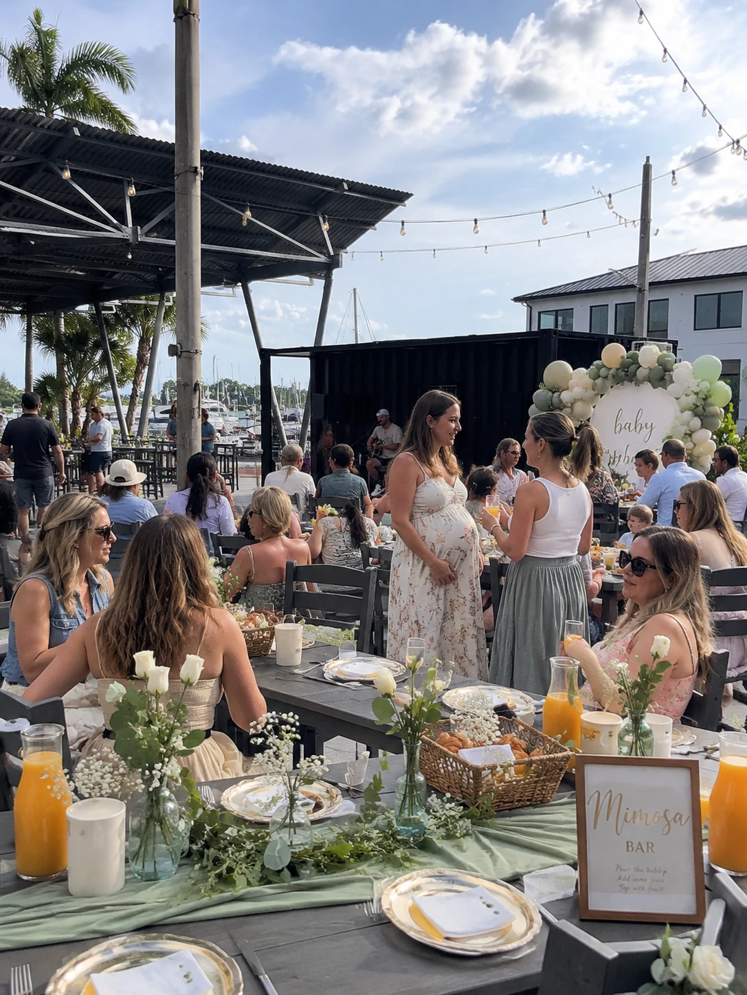 Baby shower brunch on a sunny Florida afternoon at Celebration Park Naples