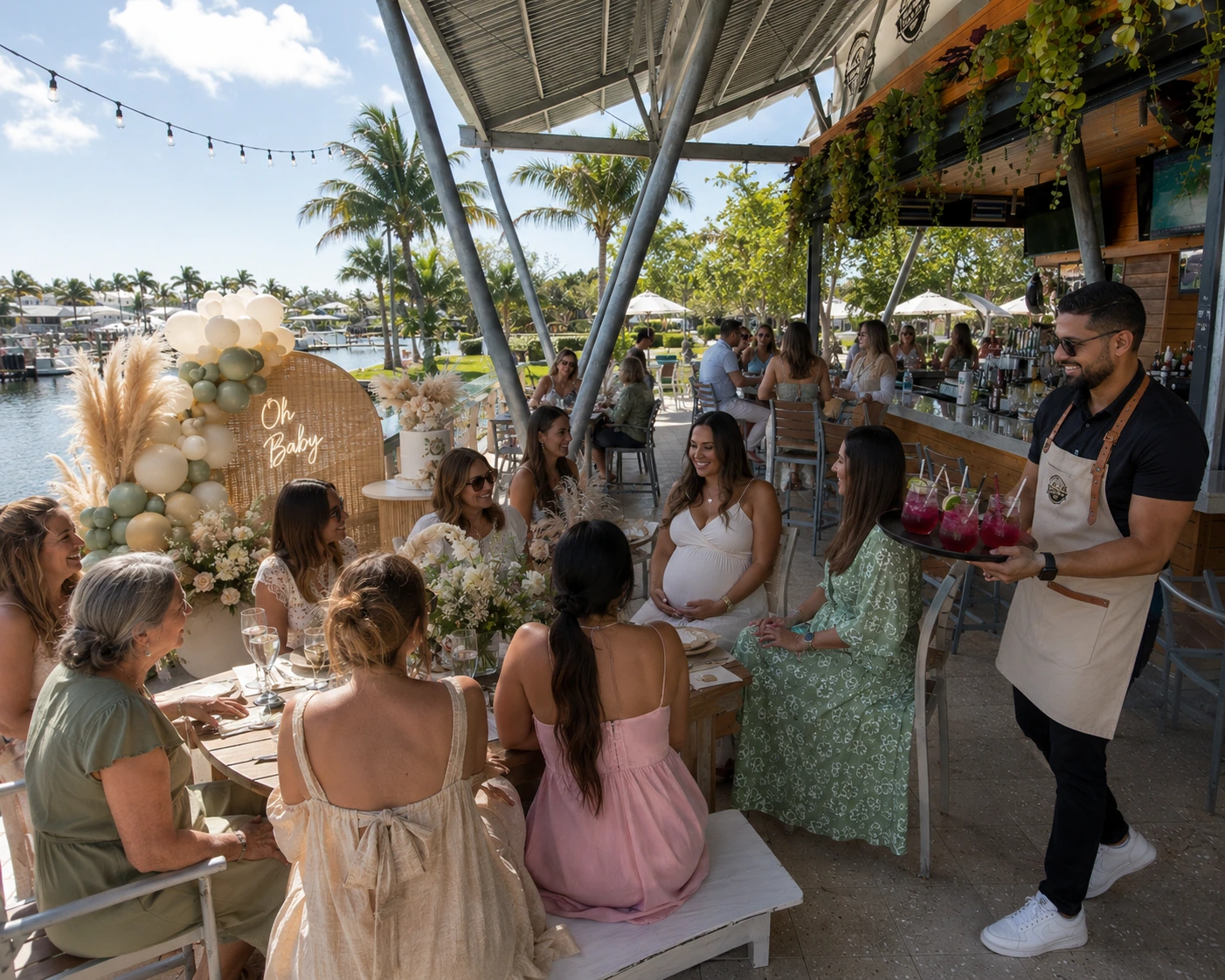 Baby shower by the waterfront at Celebration Park Naples