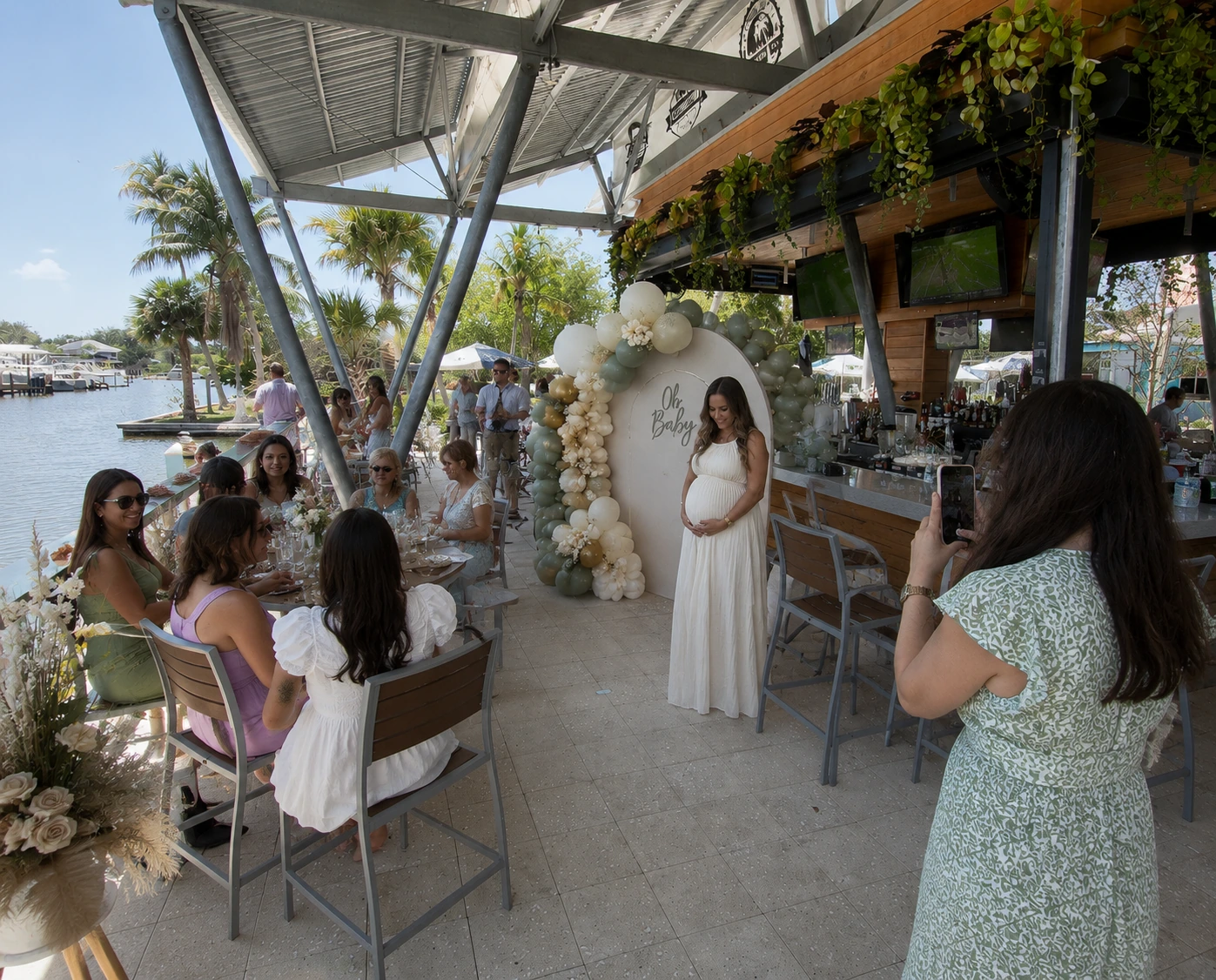 Friends surprise baby shower at Celebration Park Naples