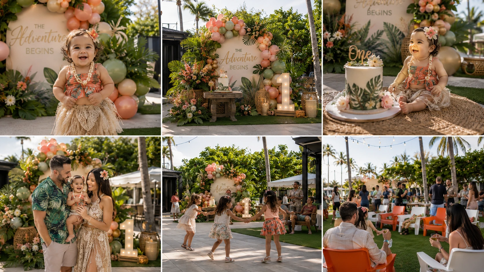 One-year-old tropical birthday celebration at Celebration Park Naples