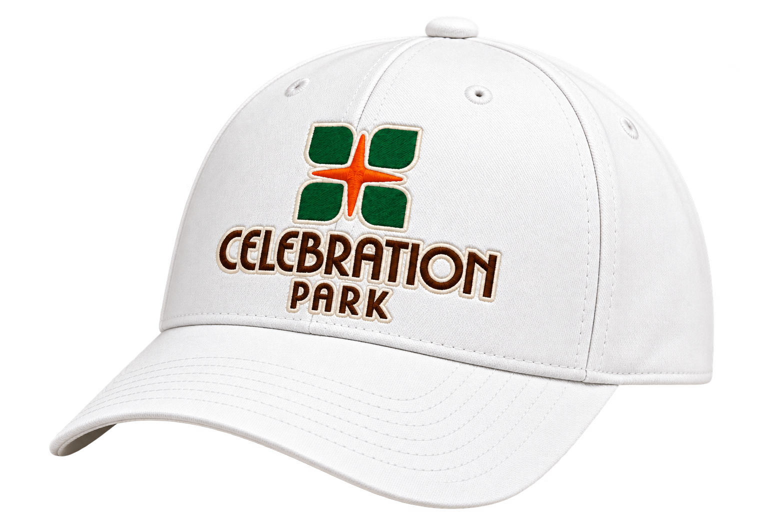 Celebration Park embroidered hat — free for the first 100 Block Party guests
