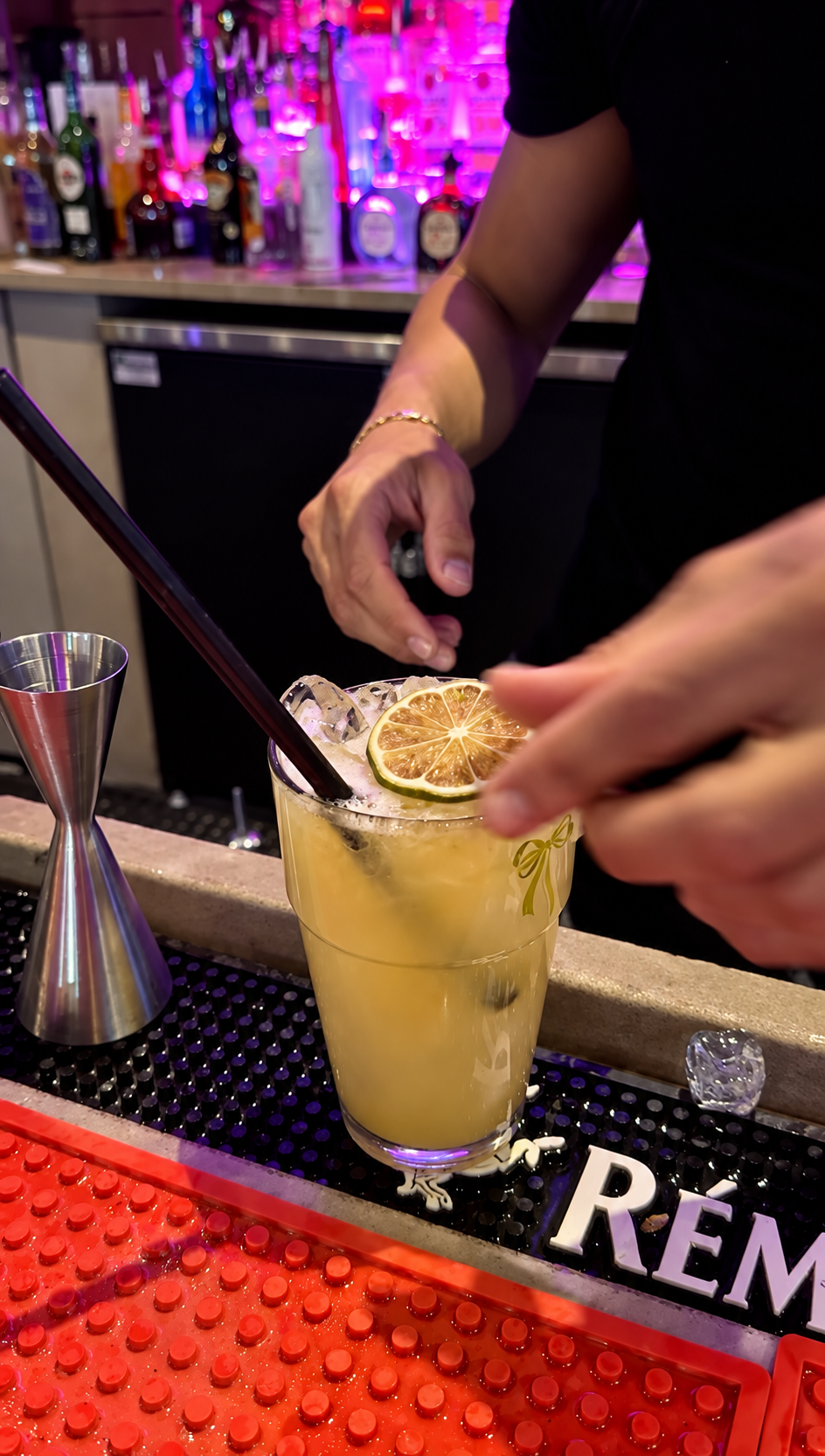 Craft cocktail service at Celebration Park Naples bar