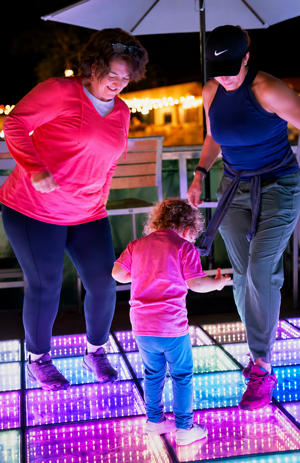 LED dance floor night event at Celebration Park Naples