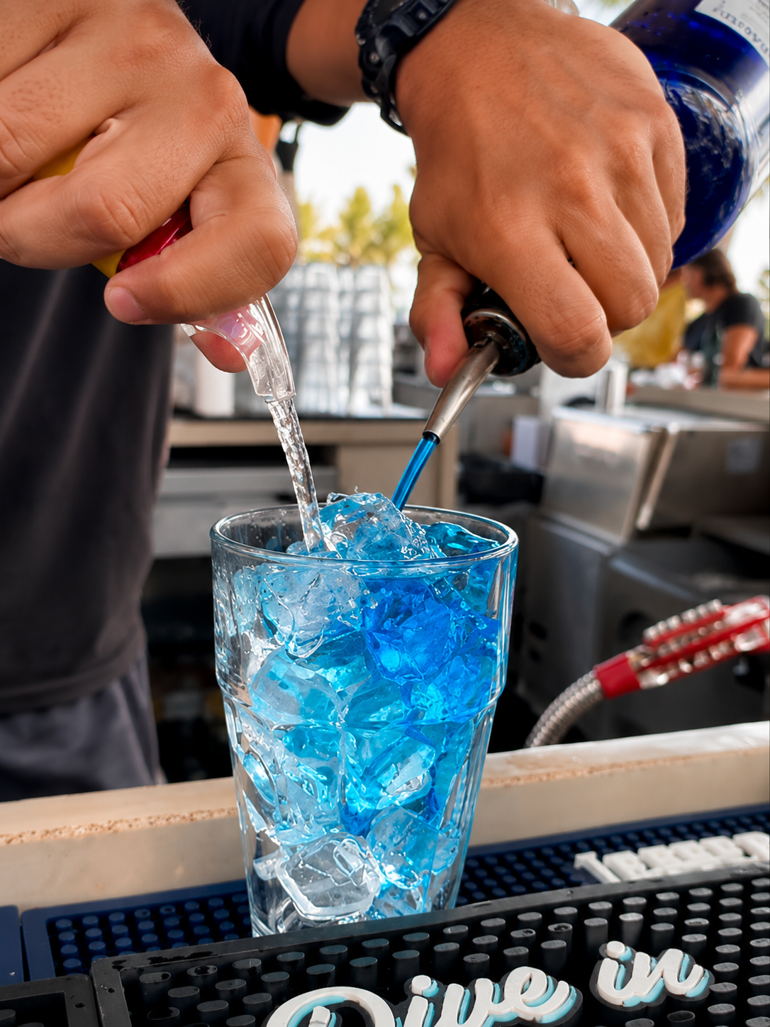 Refreshing drinks at Celebration Park Naples waterfront