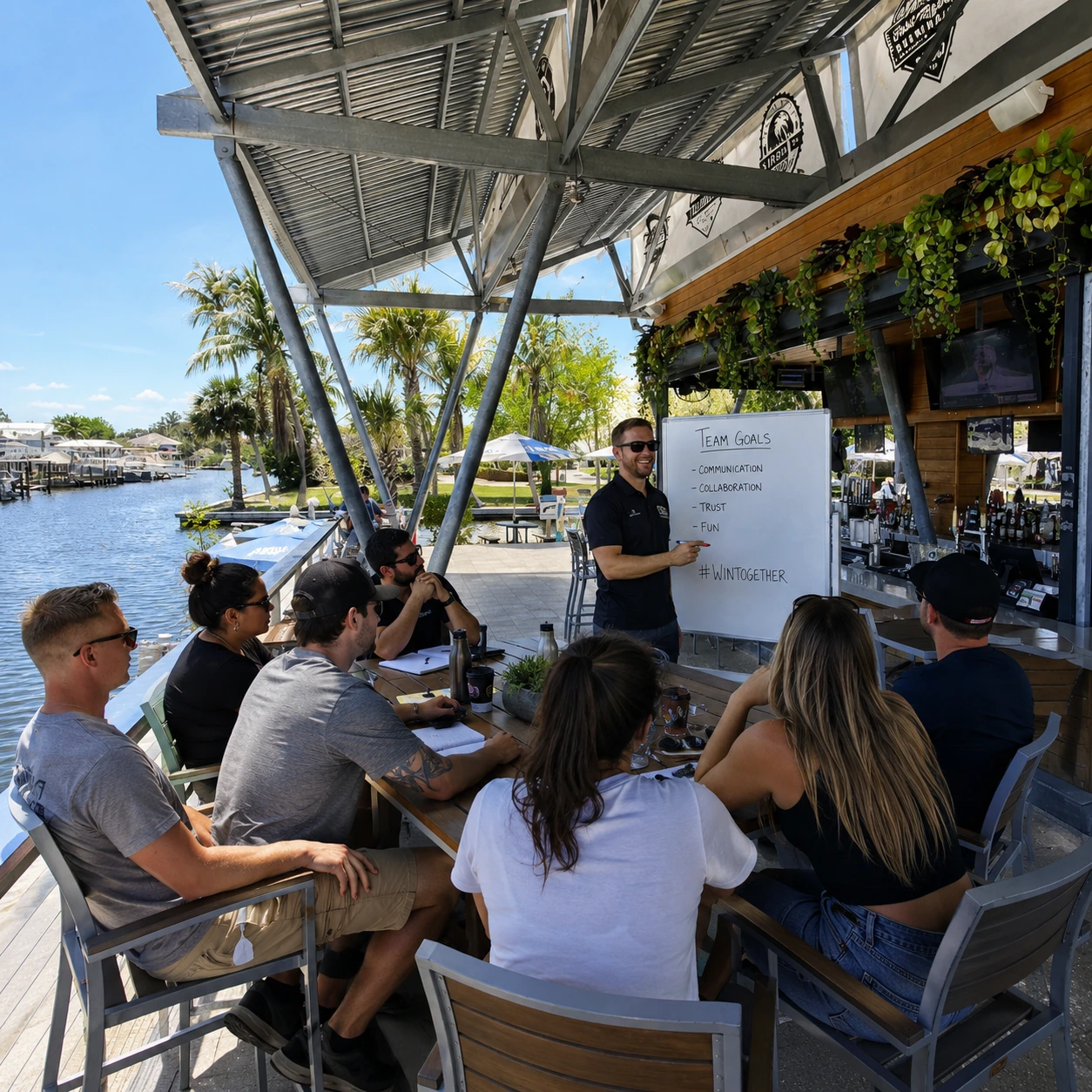 Team building event at Celebration Park Naples