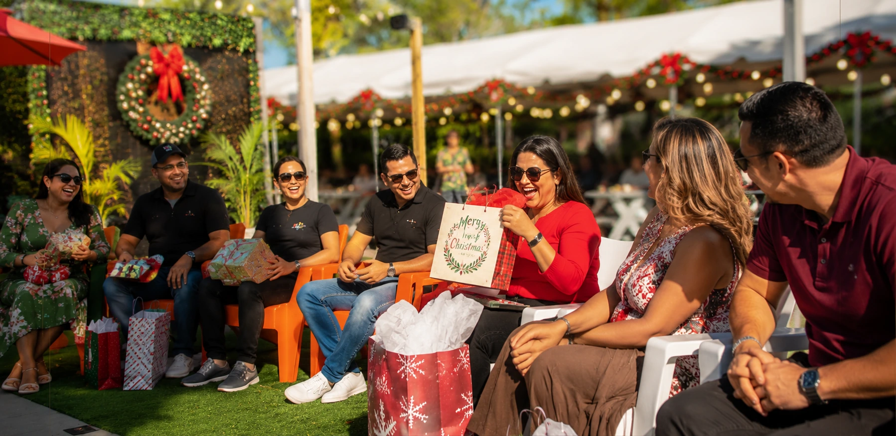 Company Christmas celebration in Naples at Celebration Park