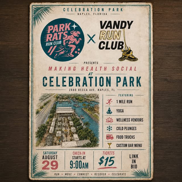 Making Health Social run, yoga, and wellness event at Celebration Park Naples on August 29
