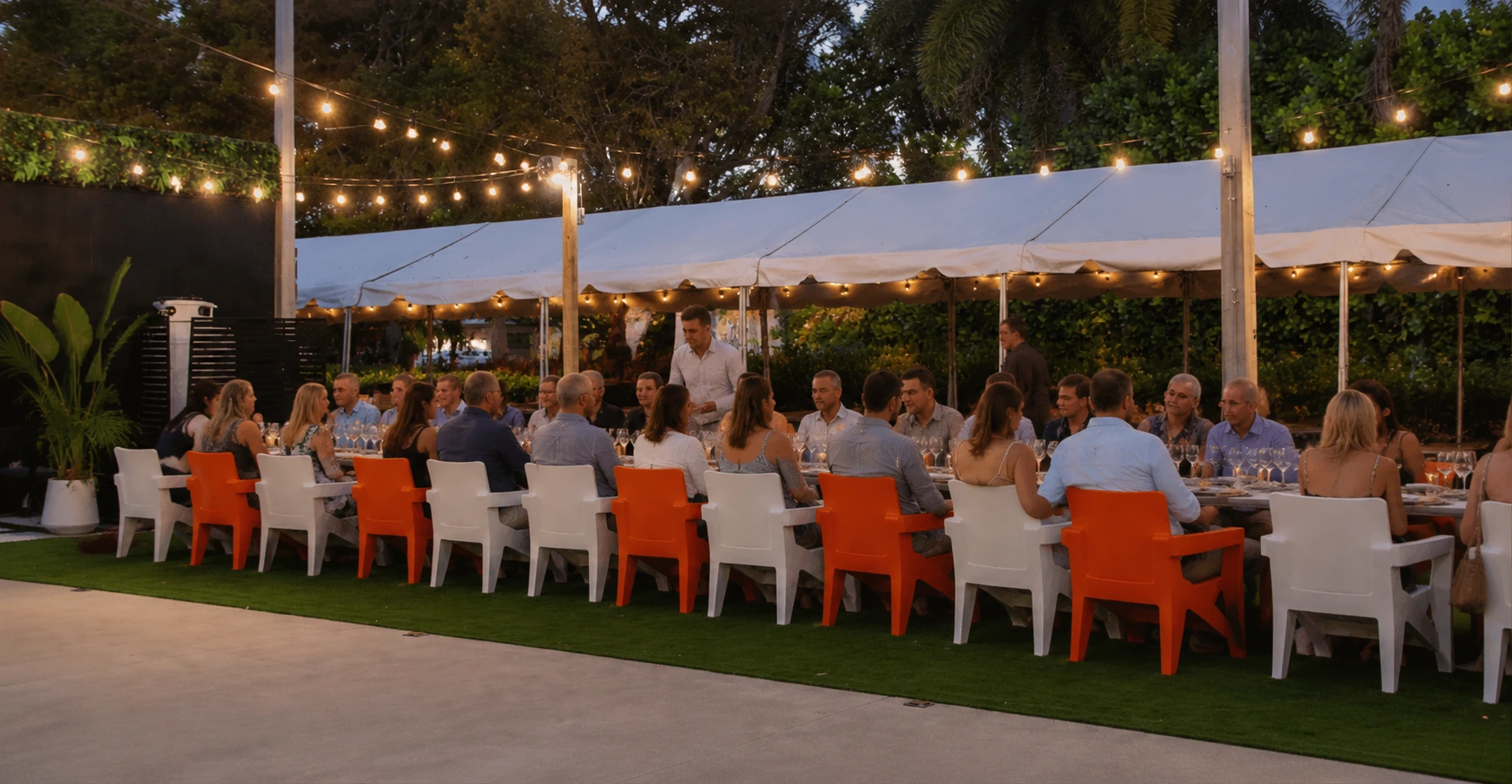 Large wedding weekend gathering at Celebration Park Naples