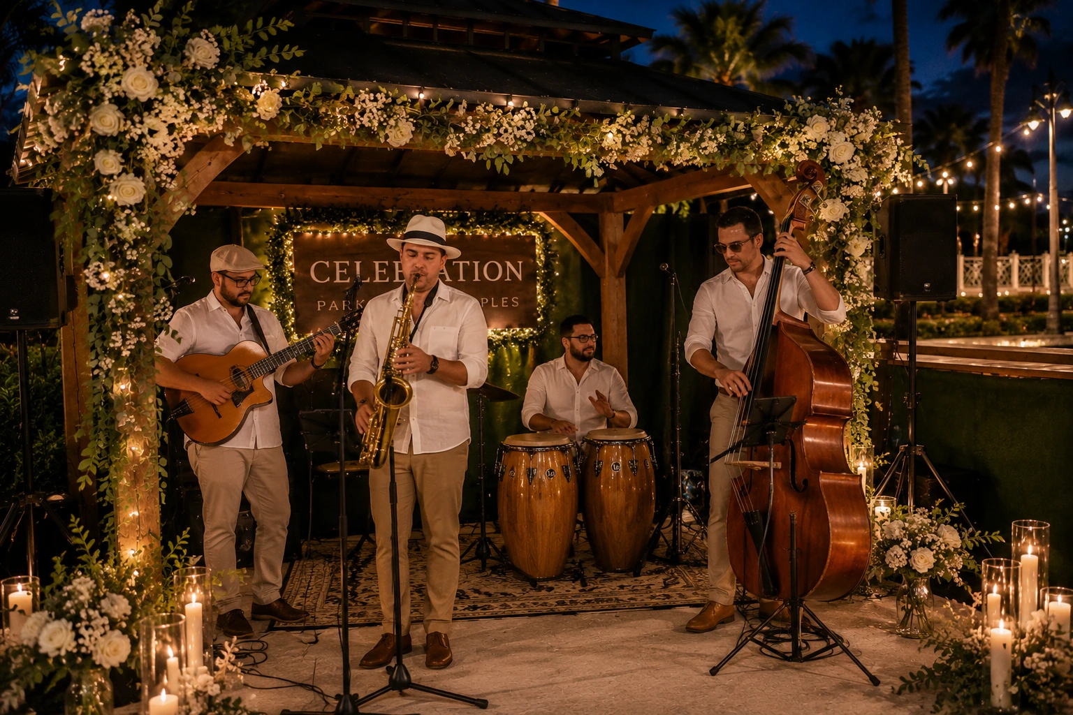 Professional live wedding band performing in Naples at Celebration Park